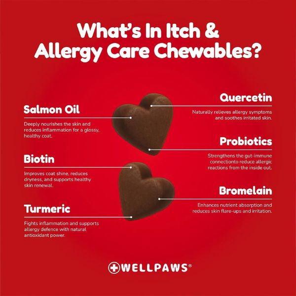 Wellpaws Itch & Allergy Chewable for Dogs & Cats 180g - Image 2