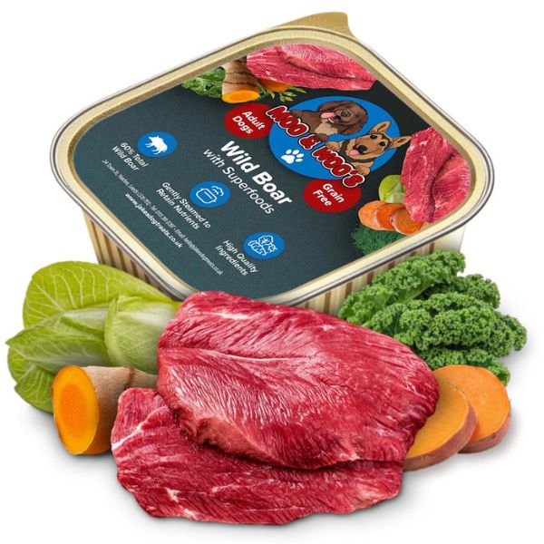 Moo & Woo’s Wild Boar with Superfoods – 300g Wet Dog Food - Image 2