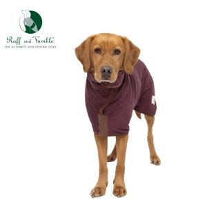 Ruff and Tumble - Country Dog Drying Coat - Burgundy