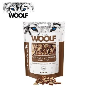Woolf Triangle Of Rabbit & Cod Dog Treats 100g